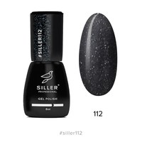 Изображение  Гель-лак для ногтей Siller Professional Classic №112 (темный серо-зеленый с блестками), 8 мл, Объем (мл, г): 8, Цвет №: 112