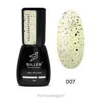 Изображение  Гель-лак для ногтей Siller Professional Art Eggs №07 (молочный желтый с крошкой), 8 мл, Цвет №: 07