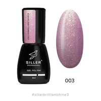 Зображення  Гель-лак для нігтів Siller Professional Brilliant Shine №03 (рожевий кварц із блискітками), 8 мл, Об'єм (мл, г): 8, Цвет №: 03