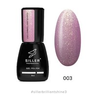 Изображение  Gel polish for nails Siller Professional Brilliant Shine No. 03 (rose quartz with sparkles), 8 ml, Volume (ml, g): 8, Options: 3