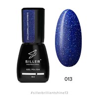 Изображение  Gel polish for nails Siller Professional Brilliant Shine No. 13 (blue with sparkles), 8 ml