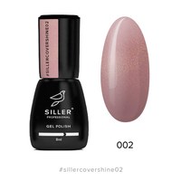 Изображение  Siller Cover Shine Base №2 камуфлирующая база (розово-бежевый с микроблеском), 8 мл, Объем (мл, г): 8, Цвет №: 02