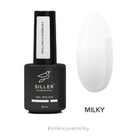 Зображення  Base Siller Cover Milky молочна камуфлююча база для нігтів, 15 мл, Об'єм (мл, г): 15
