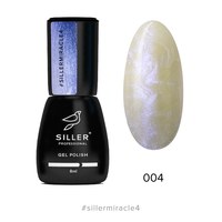 Изображение  Гель-лак для ногтей Siller Professional Miracle №004 (жемчужный, сиреневый полупрозрачный), 8 мл, Объем (мл, г): 8, Цвет №: 004