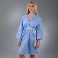 Изображение  Kimono robe with belt Doily L/XL (1 pcs/pack) from spunbond blue