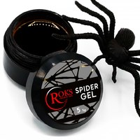 Зображення  Гель-павутинка для дизайну нігтів Roks Spider Gel 5 г, №1 чорний, Об'єм (мл): 5, Колір №: 001