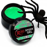 Зображення  Гель-павутинка для дизайну нігтів Roks Spider Gel 5 г, № 7 зелений, Об'єм (мл): 5, Колір №: 007