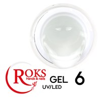 Зображення  Гель для нарощування нігтів Roks UV/LED Gel 15 мл № 6, Об'єм (мл, г): 15, Цвет №: 006