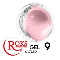 Зображення  Гель для нарощування нігтів Roks UV/LED Gel 50 мл № 9, Об'єм (мл): 50, Колір №: 009