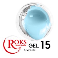 Изображение  Гель для наращивания ногтей Roks UV/LED Gel 15 мл, № 15, Объем (мл, г): 15, Цвет №: 015