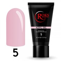 Изображение  Acryl gel for nails Roks Acryl gel 30 ml, № 5, Volume (ml, g): 30, Color No.: 5
