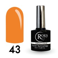 Изображение  Camouflage base for gel polish Roks Rubber Base French 8 ml, No. 43, Volume (ml, g): 8, Color No.: 43