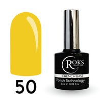 Изображение  Camouflage base for gel polish Roks Rubber Base French 8 ml, No. 50, Volume (ml, g): 8, Color No.: 50