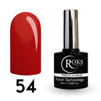 Изображение  Camouflage base for gel polish Roks Rubber Base French 8 ml, No. 54, Volume (ml, g): 8, Color No.: 54