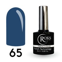 Зображення  Камуфлююча база для гель-лаку Roks Rubber Base French Color 8 мл, № 65, Об'єм (мл, г): 8, Цвет №: 065