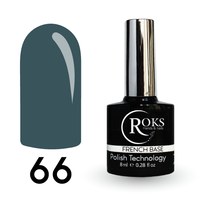 Зображення  Камуфлююча база для гель-лаку Roks Rubber Base French Color 8 мл, № 66, Об'єм (мл, г): 8, Цвет №: 066