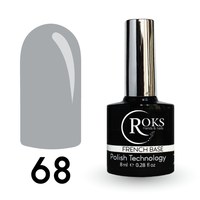 Изображение  Камуфлирующая база для гель-лака Roks Rubber Base French Color 8 мл, № 68, Объем (мл, г): 8, Цвет №: 068