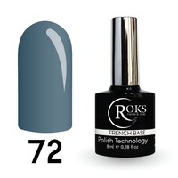 Изображение  Camouflage base for gel polish Roks Rubber Base French Color 8 ml, No. 72, Volume (ml, g): 8, Color No.: 72