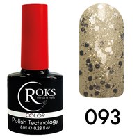 Изображение  Гель-лак для ногтей Roks 8 мл, № 93, Объем (мл, г): 8, Цвет №: 093