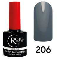 Изображение  Roks Nail Gel Polish 8 ml, No. 206, Volume (ml, g): 8, Color No.: 206