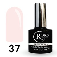 Изображение  Camouflage base for gel polish Roks Rubber Base French 12 ml, No. 37, Volume (ml, g): 12, Color No.: 37