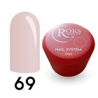 Изображение  Камуфлирующая база для гель-лака Roks Rubber Base French Color 30 мл, № 69, Объем (мл, г): 30, Цвет: 069