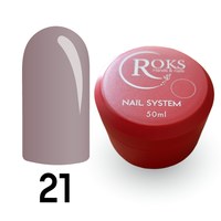 Изображение  Camouflage base for gel polish Roks Rubber Base French 50 ml, No. 21, Volume (ml, g): 50, Color No.: 21