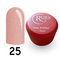 Изображение  Camouflage base for gel polish Roks Rubber Base French 50 ml, No. 25, Volume (ml, g): 50, Color No.: 25