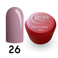 Изображение  Camouflage base for gel polish Roks Rubber Base French 50 ml, No. 26, Volume (ml, g): 50, Color No.: 26