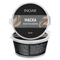 Изображение  Липидная маска для глубокого увлажнения волос «Макадамия» Inoar Macadamia Mask, 80 мл
