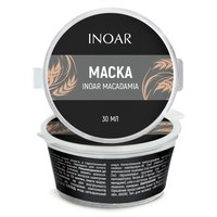 Зображення  Ліпідна маска для глибокого зволоження волосся «Макадамія» Inoar Macadamia Mask, 30 мл