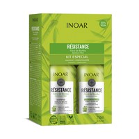 Изображение  Set shampoo and conditioner for porous hair, Inoar Kit duo Resistance Fibra de Bambu, 2х250 ml