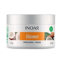 Изображение  Маска для роста волос без сульфатов Кокос и Биотин Inoar Coconut, Bombar coconut mascara, 250 г