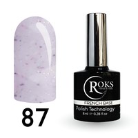 Зображення  Камуфлююча база для гель-лаку Roks Rubber Base French Color 12 мл, № 87, Об'єм (мл, г): 12, Цвет №: 087