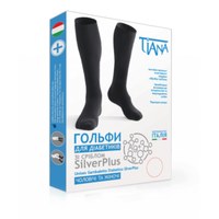 Изображение  Knee-highs for diabetics with silver SilverPlus TIANA black, 735/1, Size: 1
