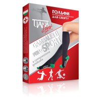 Изображение  Anti-varicose compression stockings for sports TIANA black-green, 762/3, Size: 3