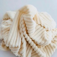 Изображение  Плюшевый чехол на кушетку 80 см на 220 см - молочный (шарпей)