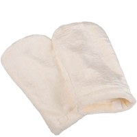 Изображение  Варежки махровые, рукавички для парафинотерапии, молочные