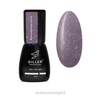 Зображення  Siller Shine Light gel polish 02 - світловідбивний гель лак куряво фіолетовий, 8 мл, Об'єм (мл, г): 8, Варіант: 002