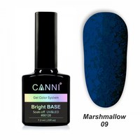 Зображення  Базове покриття Marshmallow base CANNI 09 темно-синій, 7,3 мл, Об'єм (мл, г): 7.3, Цвет №: 009