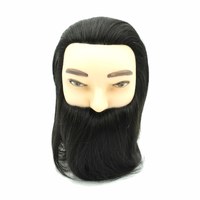 Изображение  Учебный манекен "Брюнет" с натуральными волосами и бородой SPL 519/А-1