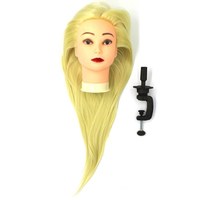 Изображение  Голова-манекен SPL 518/C-613 искусственные волосы "блондин" 50-55 см + штатив