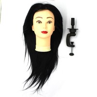 Изображение  Mannequin head SPL 518/C-1 artificial hair "brunette" 50-55 cm + tripod