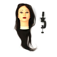 Изображение  Голова-манекен SPL 518/C-4 искусственные волосы "шатен" 50-55 см + штатив