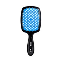Изображение  Hair brush Kodi Soft Touch black with blue teeth