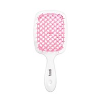 Зображення  Щітка для волосся Kodi Soft Touch біла зі світло-рожевими зубцями