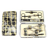 Изображение  Manicure set SPL 77904AA "Gray crocodile with gilding"