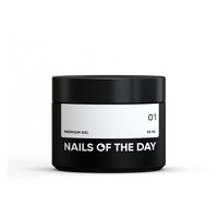 Зображення  Nails of the Day Premium gel 01 - молочний будівельний гель, 30 мл, Об'єм (мл, г): 30, Цвет №: 01