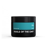 Изображение  Nails of the Day Premium gel 06 - бирюзовый строительный гель, 30 мл, Объем (мл, г): 30, Цвет №: 06