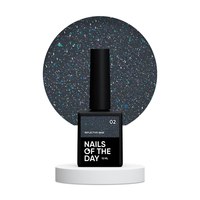 Изображение  Nails of the Day Reflective base 02 - camouflage reflective base with shimmer (blue and azure sparkles), 10 ml, Volume (ml, g): 10, Color No.: 2